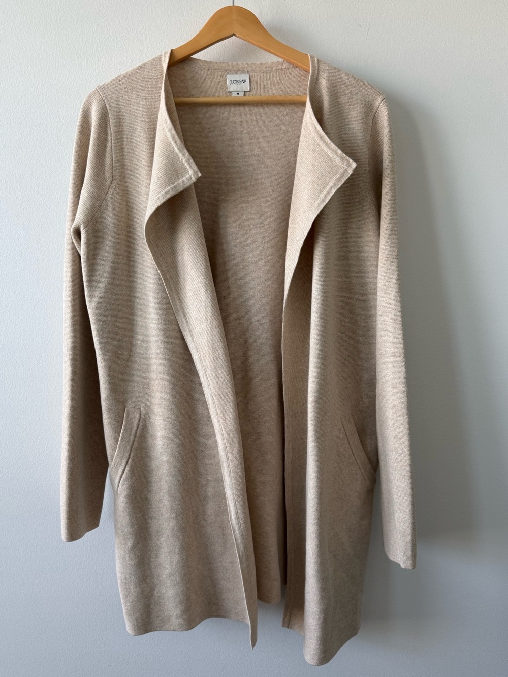 J. Crew Knee Length Cotton Cardian Blazer